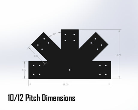 Web Truss Bracket Set - Industrial Style - For 8 Inch Lumber - Wood Post Brackets - construction materials - building supports - beam supports - post supports
