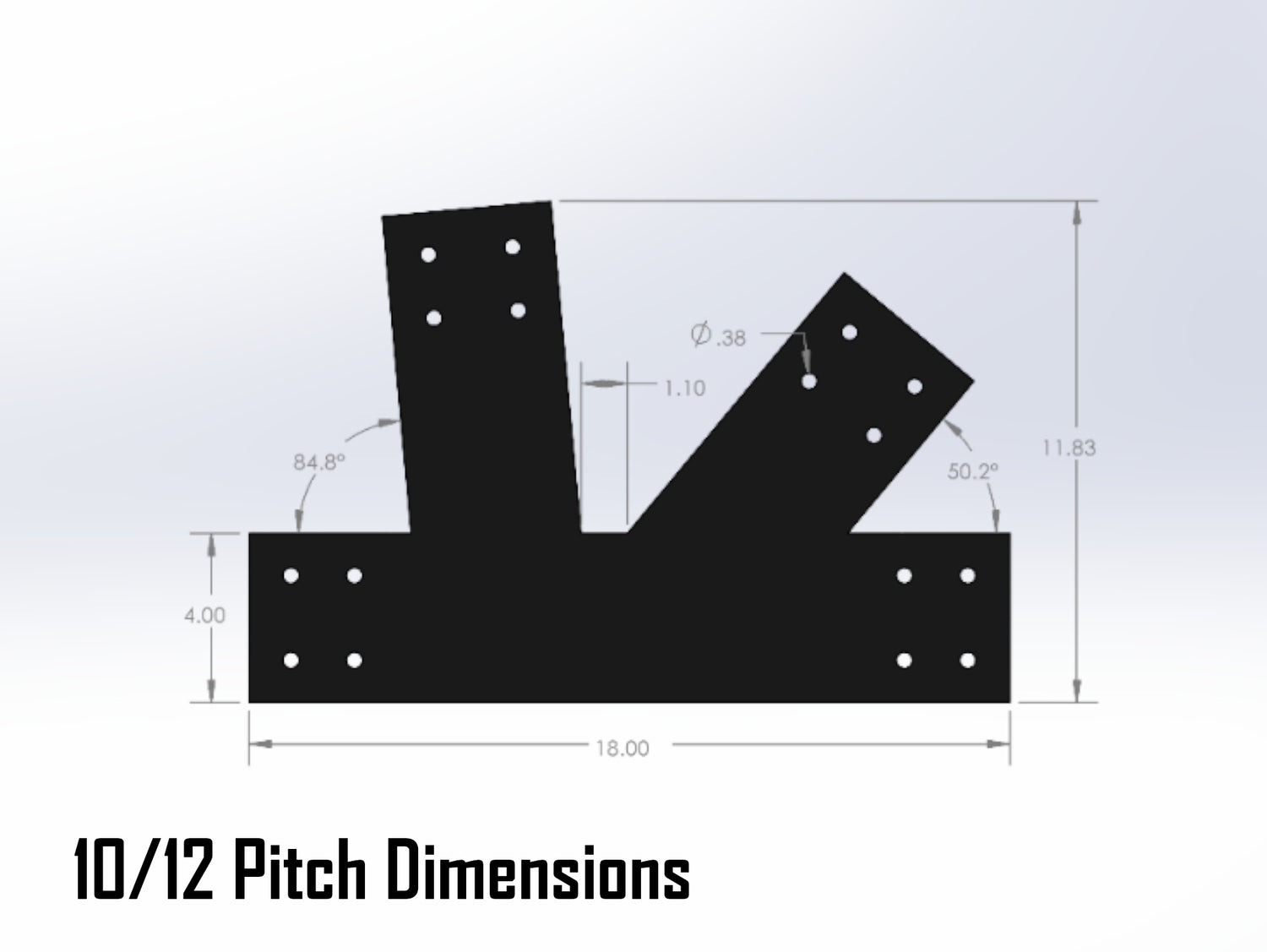 Howe Truss Bracket Set - Industrial Style - For 6 Inch Lumber - Wood Post Brackets - construction materials - building supports - beam supports - post supports