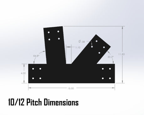 Howe Truss Bracket Set - Industrial Style - For 6 Inch Lumber - Wood Post Brackets - construction materials - building supports - beam supports - post supports