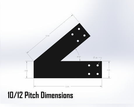 Web Truss Bracket Set - Industrial Style - For 4 Inch Lumber - Wood Post Brackets - construction materials - building supports - beam supports - post supports