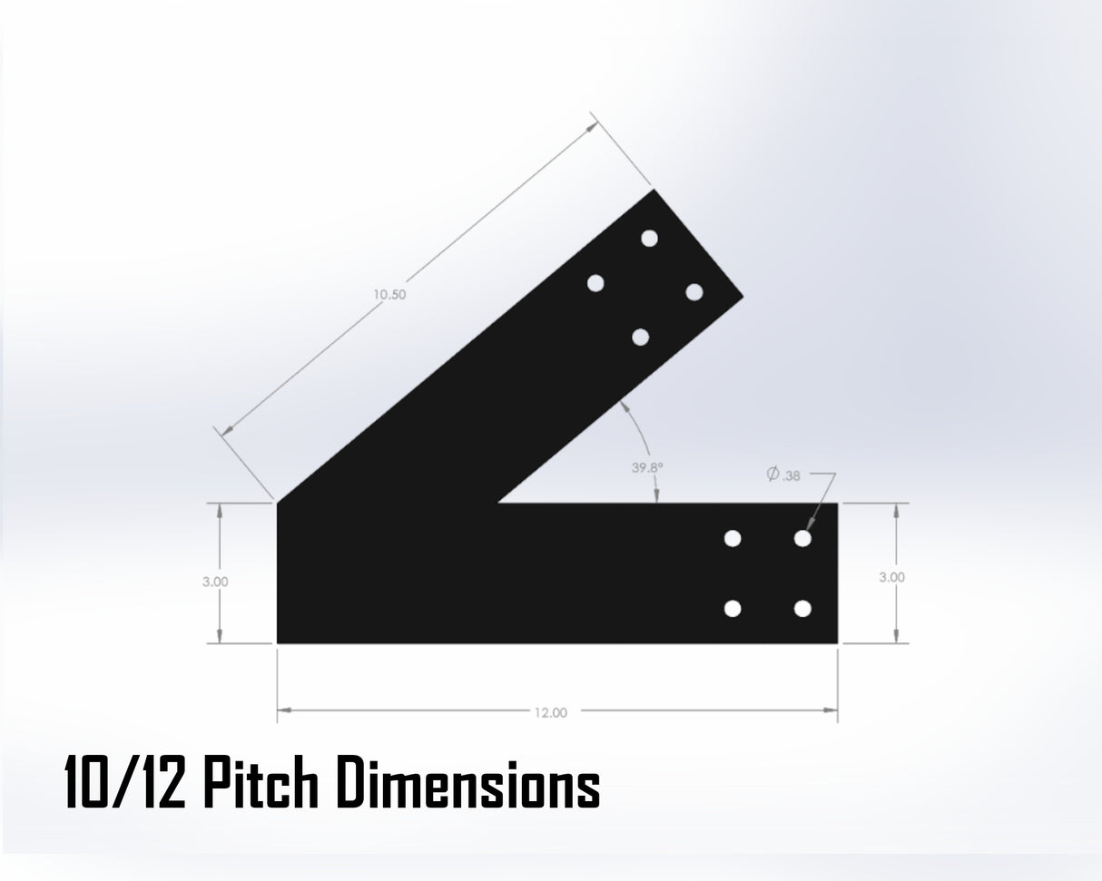 King Truss Bracket Set - Industrial Style - For 4 Inch Lumber - Wood Post Brackets - construction materials - building supports - beam supports - post supports