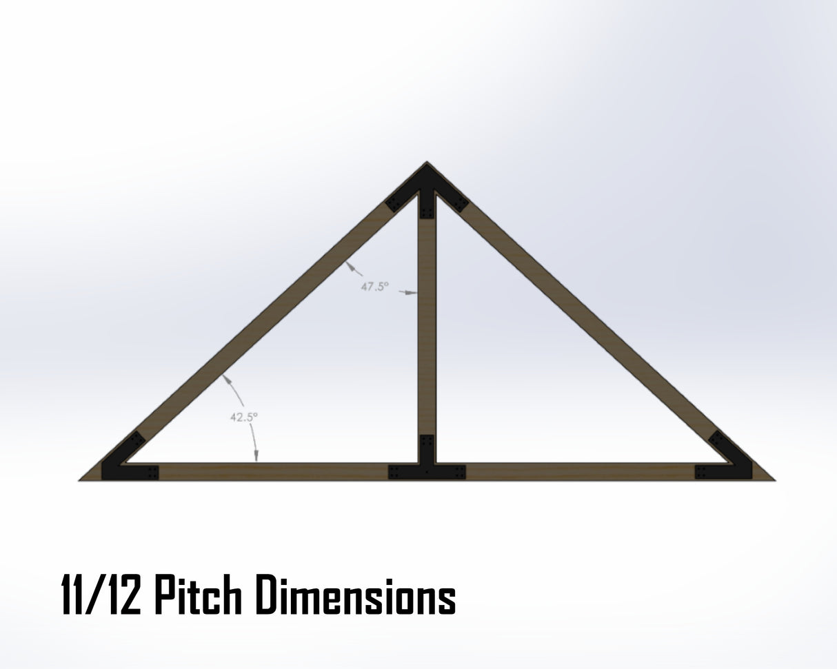King Truss Bracket Set - Industrial Style - For 6 Inch Lumber - Wood Post Brackets - construction materials - building supports - beam supports - post supports