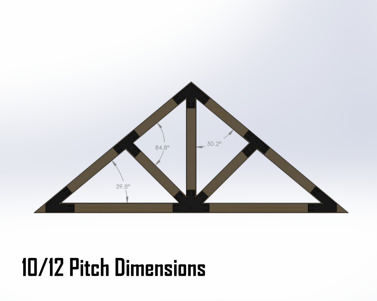 Web Truss Bracket Set - Industrial Style - For 8 Inch Lumber - Wood Post Brackets - construction materials - building supports - beam supports - post supports