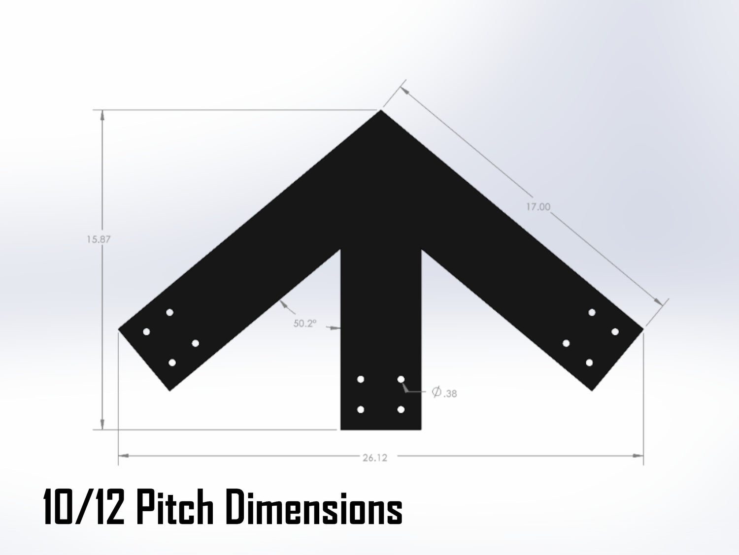Howe Truss Bracket Set - Industrial Style - For 6 Inch Lumber - Wood Post Brackets - construction materials - building supports - beam supports - post supports