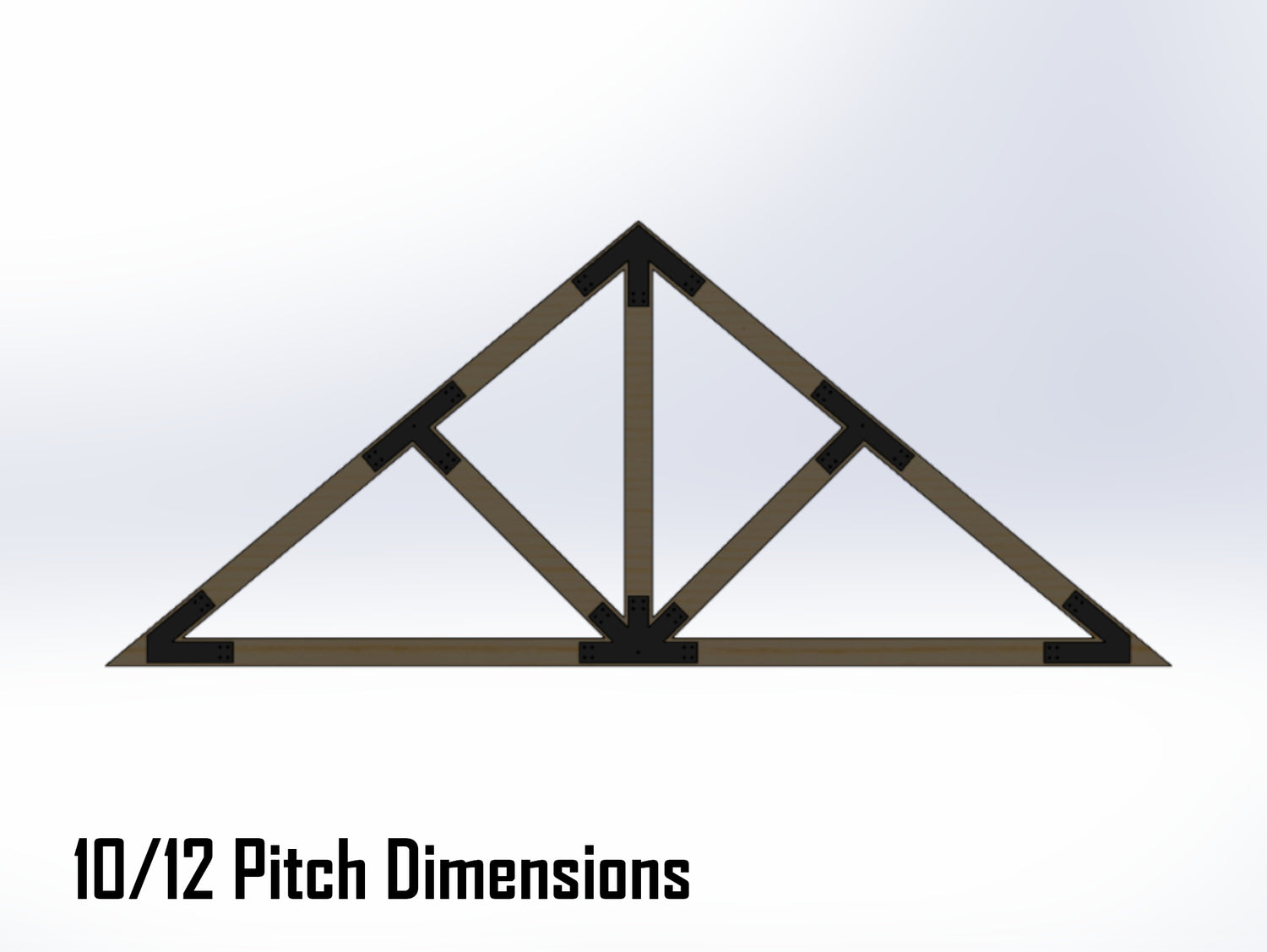Web Truss Bracket Set - Industrial Style - For 6 Inch Lumber - Wood Post Brackets - construction materials - building supports - beam supports - post supports