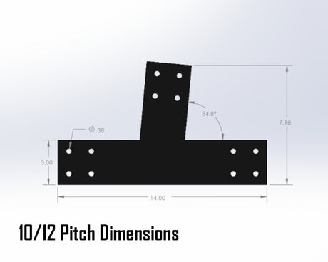 Web Truss Bracket Set - Industrial Style - For 4 Inch Lumber - Wood Post Brackets - construction materials - building supports - beam supports - post supports