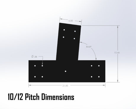 Web Truss Bracket Set - Industrial Style - For 8 Inch Lumber - Wood Post Brackets - construction materials - building supports - beam supports - post supports
