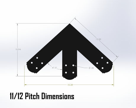 Web Truss Bracket Set - Crowned Style - For 4 Inch Lumber - Wood Post Brackets - construction materials - building supposrts - beam supports - post support - timber frame brackets - wood frame buildings - post frame buildings - barndominium brackets - exposed beam brackets