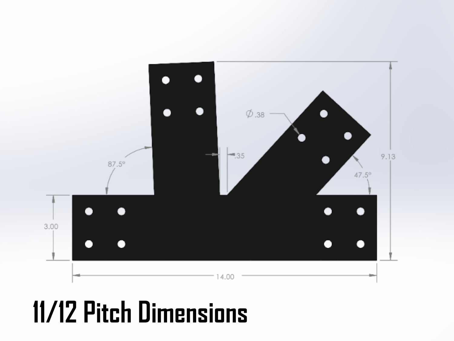 Howe Truss Bracket Set - Industrial Style - For 4 Inch Lumber - Wood Post Brackets - construction materials - building supports - beam supports - post supports