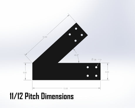 King Truss Bracket Set - Industrial Style - For 4 Inch Lumber - Wood Post Brackets - construction materials - building supports - beam supports - post supports
