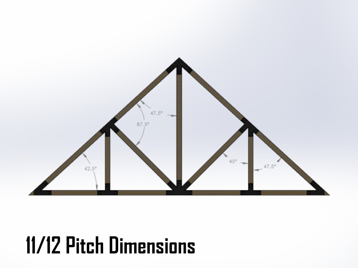 Howe Truss Bracket Set - Industrial Style - For 4 Inch Lumber - Wood Post Brackets - construction materials - building supports - beam supports - post supports