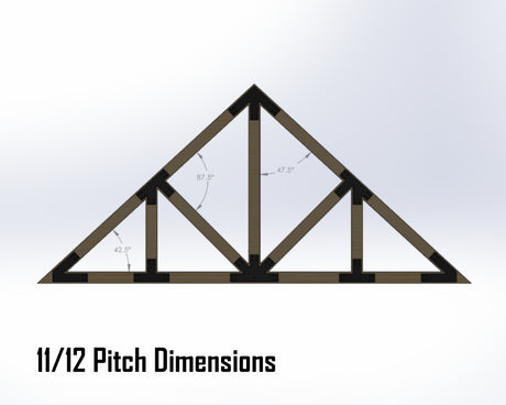 Howe Truss Bracket Set - Industrial Style - For 6 Inch Lumber - Wood Post Brackets - construction materials - building supports - beam supports - post supports