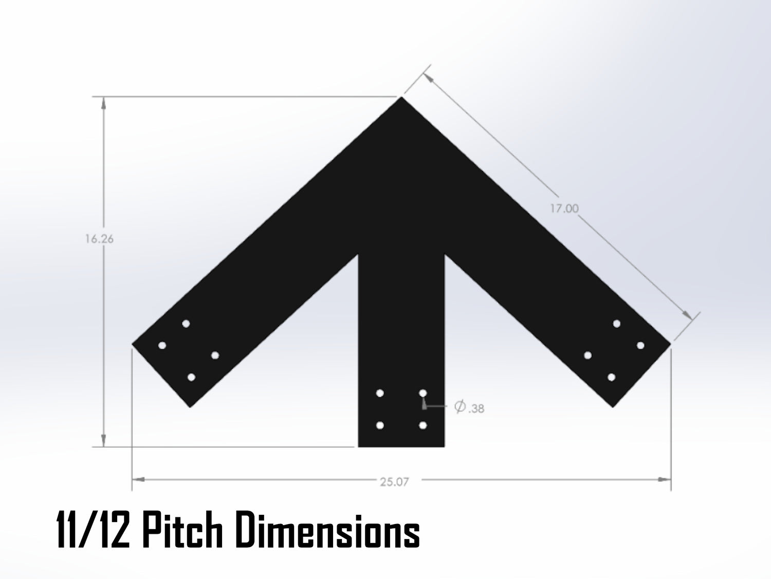 King Truss Bracket Set - Industrial Style - For 6 Inch Lumber - Wood Post Brackets - construction materials - building supports - beam supports - post supports