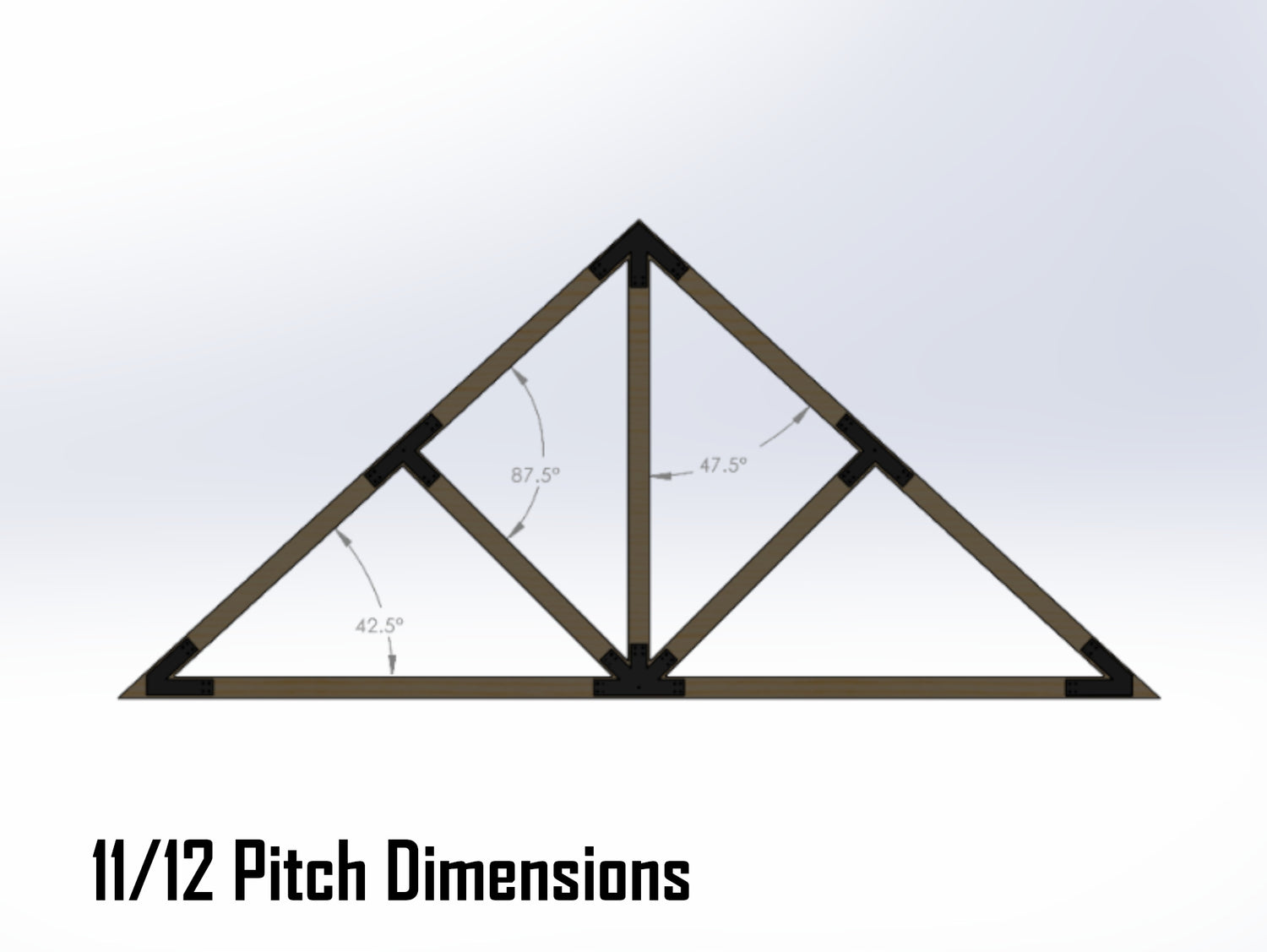 Web Truss Bracket Set - Industrial Style - For 6 Inch Lumber - Wood Post Brackets - construction materials - building supports - beam supports - post supports