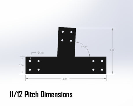 Web Truss Bracket Set - Industrial Style - For 4 Inch Lumber - Wood Post Brackets - construction materials - building supports - beam supports - post supports