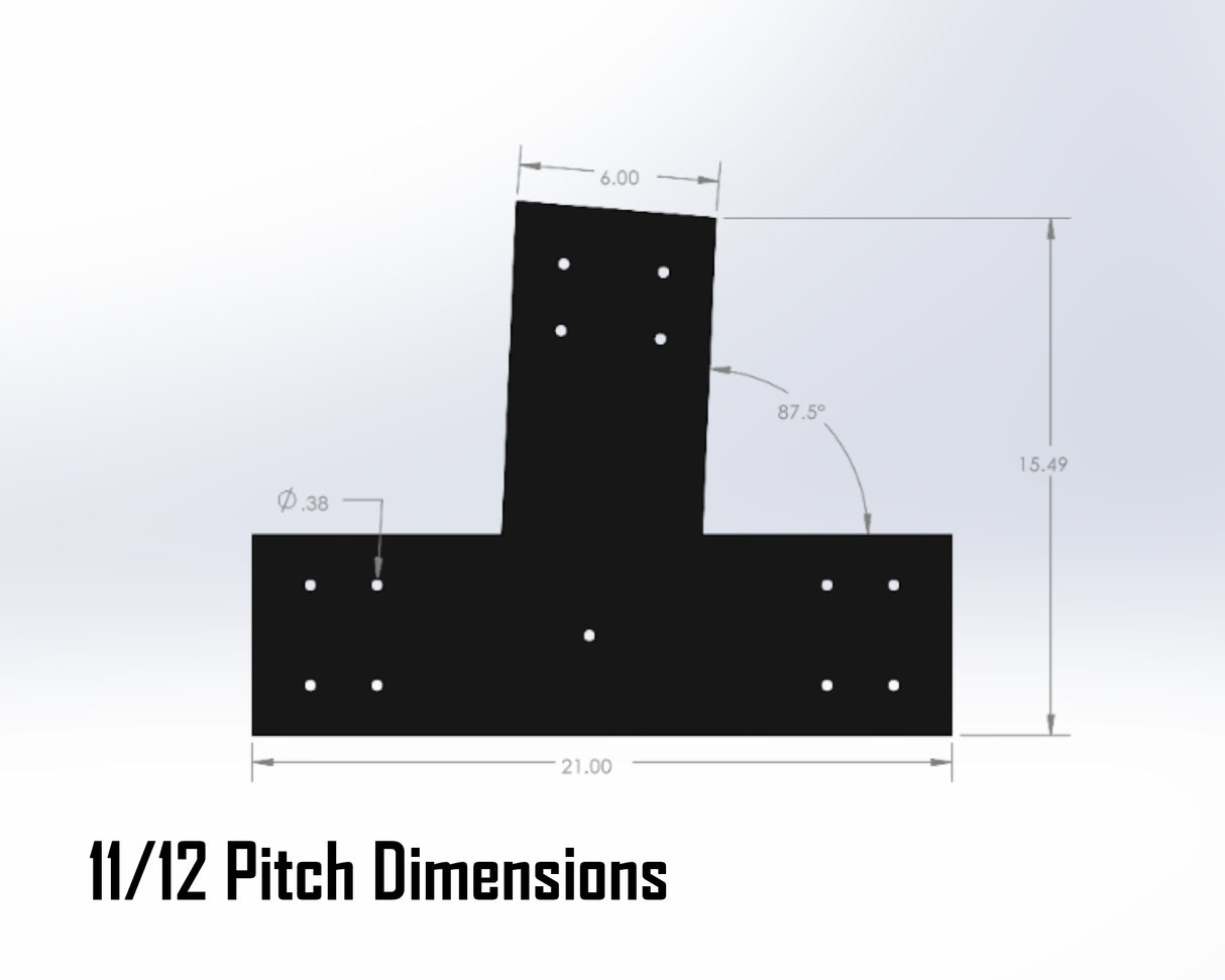 Web Truss Bracket Set - Industrial Style - For 8 Inch Lumber - Wood Post Brackets - construction materials - building supports - beam supports - post supports