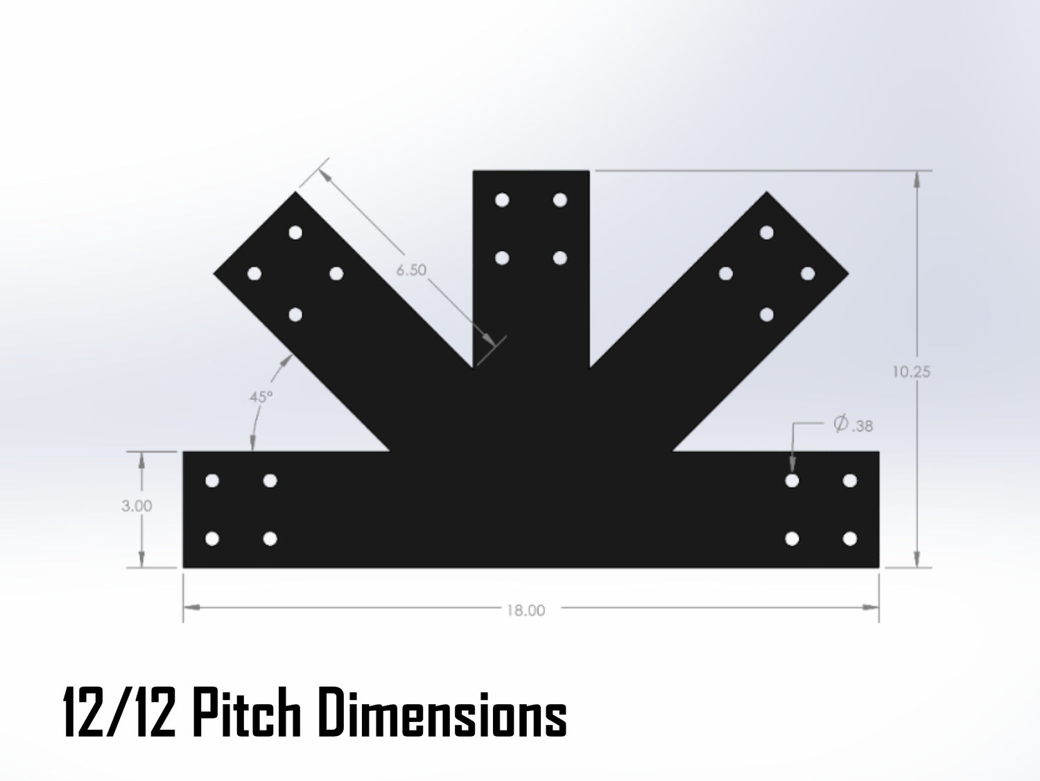 Howe Truss Bracket Set - Industrial Style - For 4 Inch Lumber - Wood Post Brackets - construction materials - building supports - beam supports - post supports