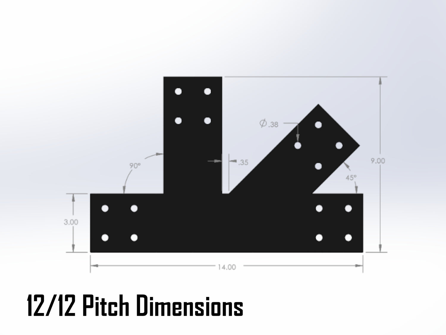 Howe Truss Bracket Set - Industrial Style - For 4 Inch Lumber - Wood Post Brackets - construction materials - building supports - beam supports - post supports