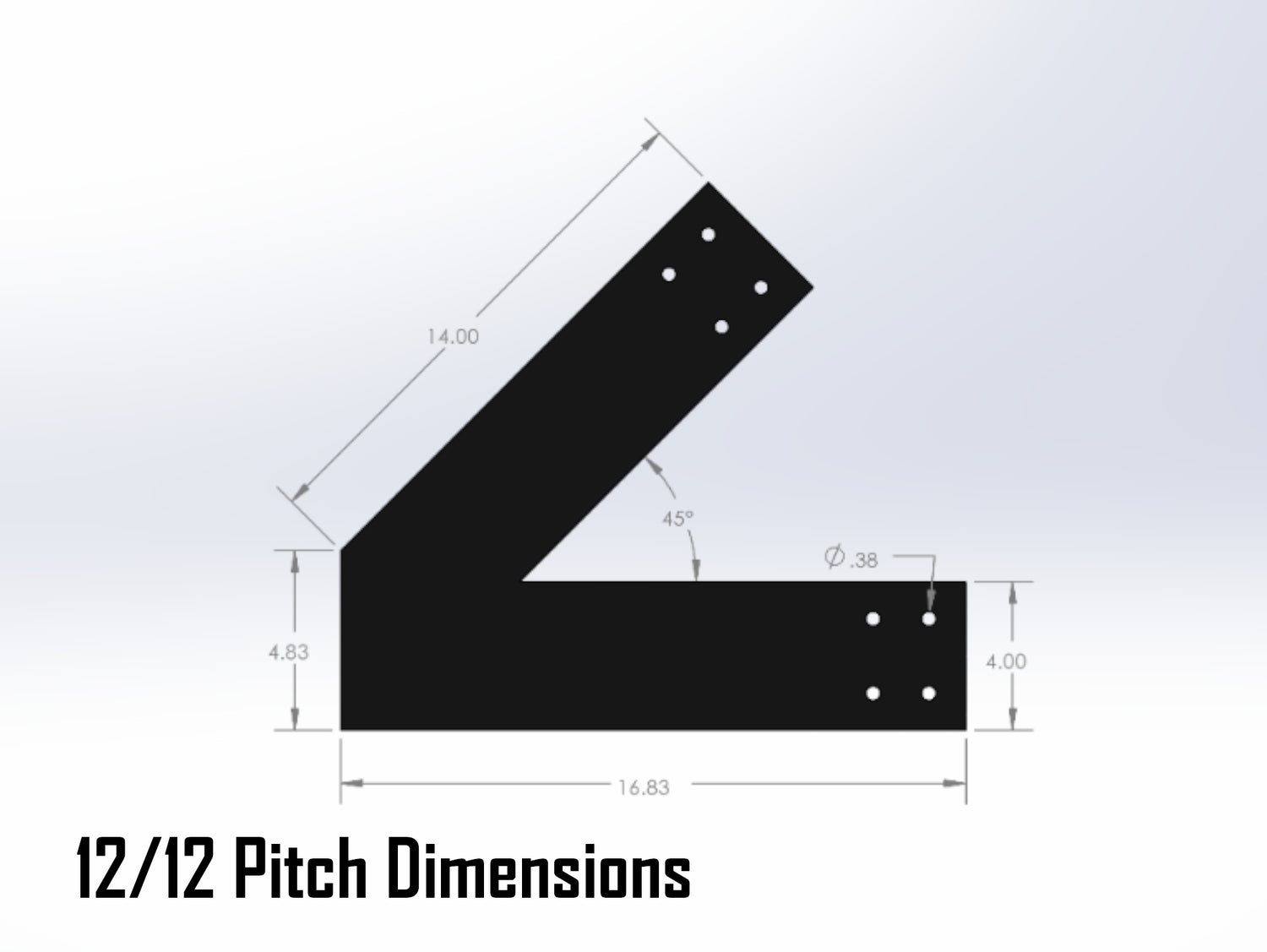 King Truss Bracket Set - Industrial Style - For 6 Inch Lumber - Wood Post Brackets - construction materials - building supports - beam supports - post supports