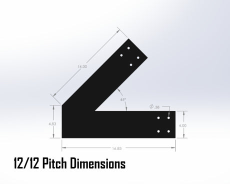 Web Truss Bracket Set - Industrial Style - For 6 Inch Lumber - Wood Post Brackets - construction materials - building supports - beam supports - post supports