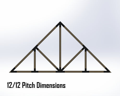 Howe Truss Bracket Set - Industrial Style - For 4 Inch Lumber - Wood Post Brackets - construction materials - building supports - beam supports - post supports