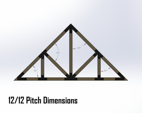 Howe Truss Bracket Set - Industrial Style - For 6 Inch Lumber - Wood Post Brackets - construction materials - building supports - beam supports - post supports