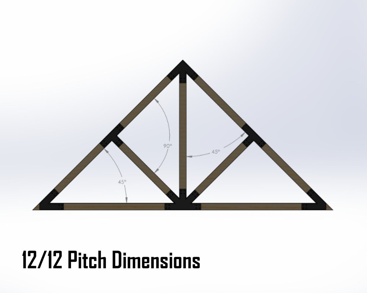 Web Truss Bracket Set - Industrial Style - For 4 Inch Lumber - Wood Post Brackets - construction materials - building supports - beam supports - post supports