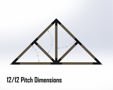 Web Truss Bracket Set - Industrial Style - For 4 Inch Lumber - Wood Post Brackets - construction materials - building supports - beam supports - post supports