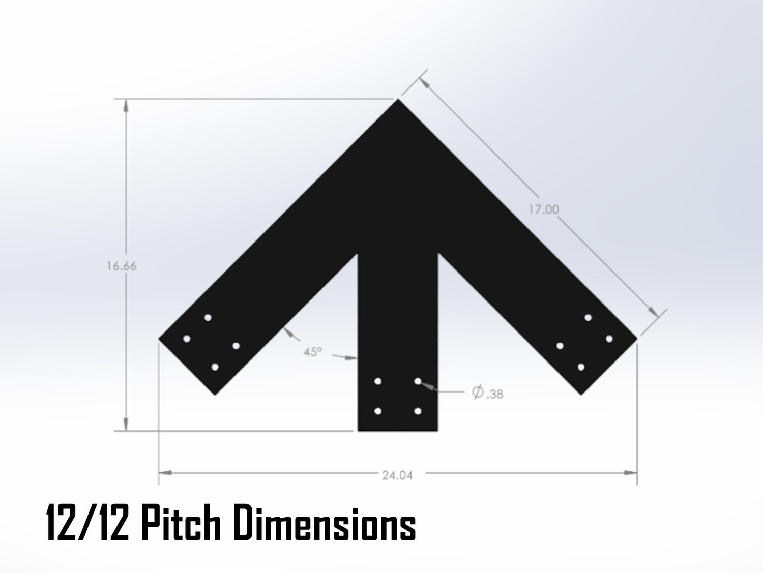King Truss Bracket Set - Industrial Style - For 6 Inch Lumber - Wood Post Brackets - construction materials - building supports - beam supports - post supports