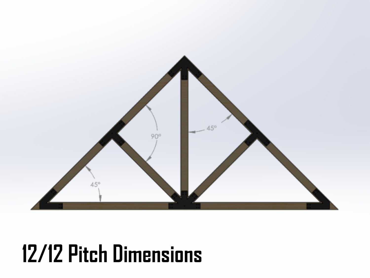 Web Truss Bracket Set - Industrial Style - For 6 Inch Lumber - Wood Post Brackets - construction materials - building supports - beam supports - post supports