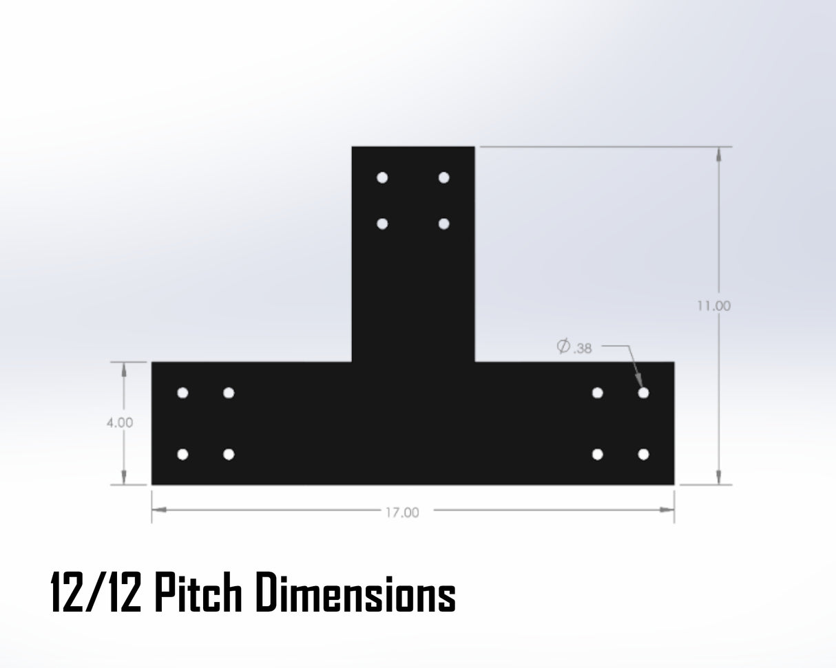 Howe Truss Bracket Set - Industrial Style - For 6 Inch Lumber - Wood Post Brackets - construction materials - building supports - beam supports - post supports