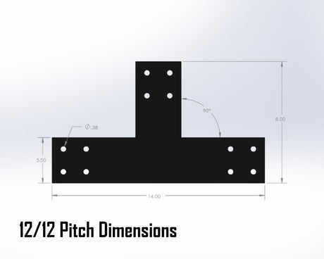Web Truss Bracket Set - Industrial Style - For 4 Inch Lumber - Wood Post Brackets - construction materials - building supports - beam supports - post supports