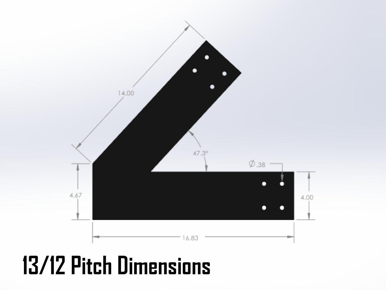 King Truss Bracket Set - Industrial Style - For 6 Inch Lumber - Wood Post Brackets - construction materials - building supports - beam supports - post supports