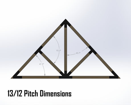 Web Truss Bracket Set - Industrial Style - For 4 Inch Lumber - Wood Post Brackets - construction materials - building supports - beam supports - post supports