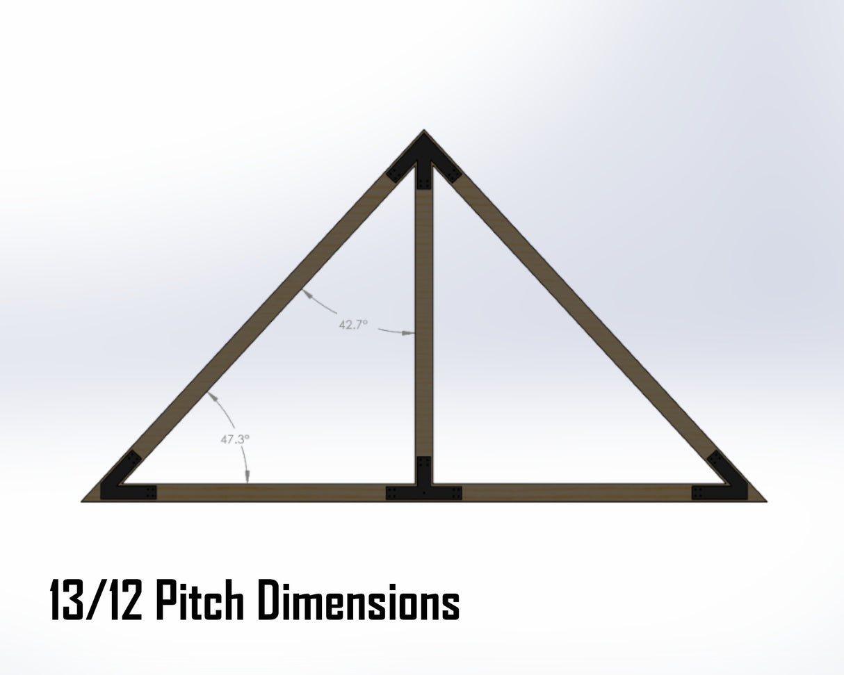 King Truss Bracket Set - Industrial Style - For 6 Inch Lumber - Wood Post Brackets - construction materials - building supports - beam supports - post supports