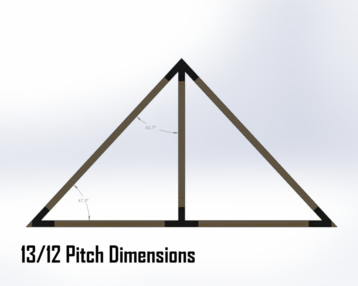 King Truss Bracket Set - Industrial Style - For 4 Inch Lumber - Wood Post Brackets - construction materials - building supports - beam supports - post supports