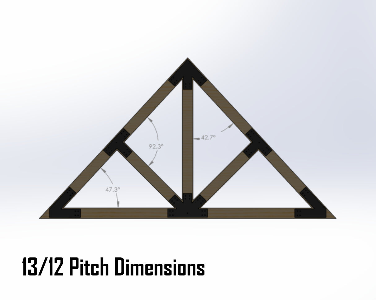 Web Truss Bracket Set - Industrial Style - For 8 Inch Lumber - Wood Post Brackets - construction materials - building supports - beam supports - post supports