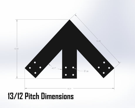 Web Truss Bracket Set - Industrial Style - For 4 Inch Lumber - Wood Post Brackets - construction materials - building supports - beam supports - post supports