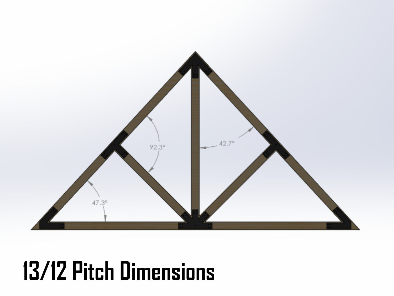 Web Truss Bracket Set - Industrial Style - For 6 Inch Lumber - Wood Post Brackets - construction materials - building supports - beam supports - post supports