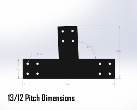Web Truss Bracket Set - Industrial Style - For 4 Inch Lumber - Wood Post Brackets - construction materials - building supports - beam supports - post supports