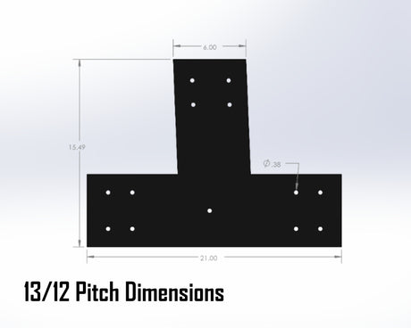 Web Truss Bracket Set - Industrial Style - For 8 Inch Lumber - Wood Post Brackets - construction materials - building supports - beam supports - post supports