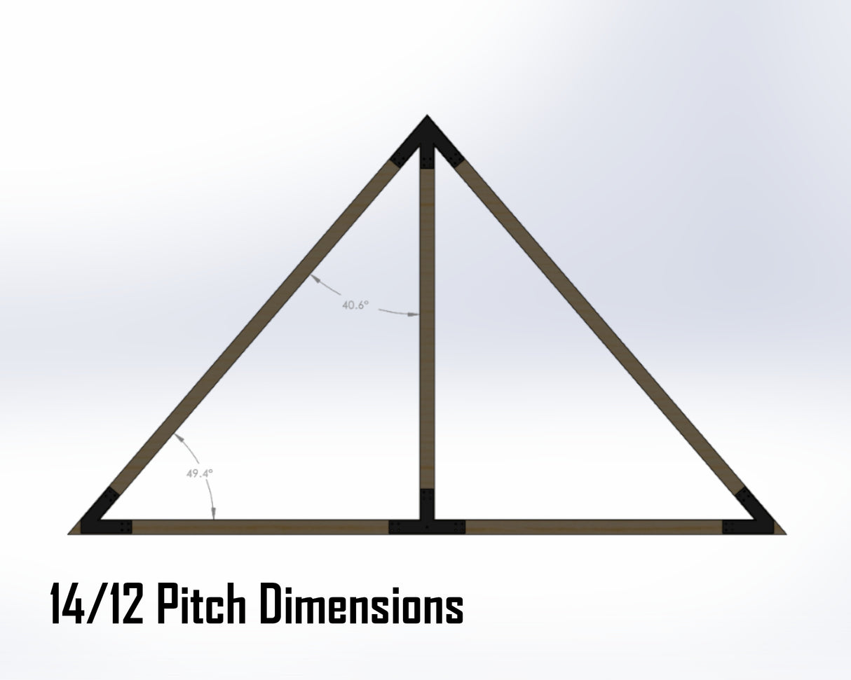 King Truss Bracket Set - Industrial Style - For 4 Inch Lumber - Wood Post Brackets - construction materials - building supports - beam supports - post supports
