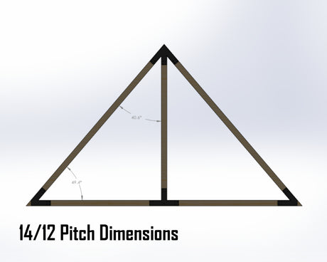King Truss Bracket Set - Industrial Style - For 4 Inch Lumber - Wood Post Brackets - construction materials - building supports - beam supports - post supports