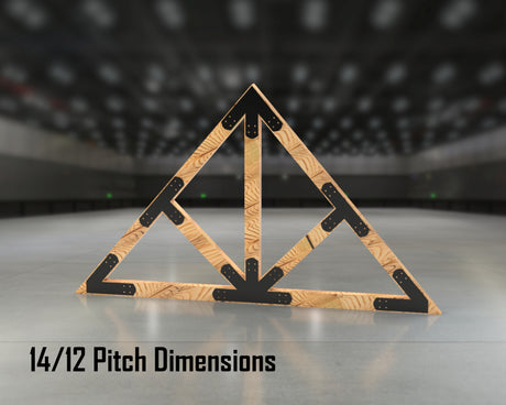 Web Truss Bracket Set - Crowned Style - For 8 Inch Lumber - Wood Post Brackets - construction materials - building supposrts - beam supports - post support - timber frame brackets - wood frame buildings - post frame buildings - barndominium brackets - exposed beam brackets