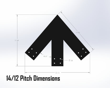 King Truss Bracket Set - Industrial Style - For 6 Inch Lumber - Wood Post Brackets - construction materials - building supports - beam supports - post supports