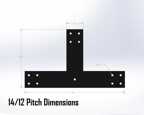 King Truss Bracket Set - Industrial Style - For 4 Inch Lumber - Wood Post Brackets - construction materials - building supports - beam supports - post supports