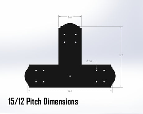 King Truss Bracket Set - Crowned Style - For 8 Inch Lumber - Wood Post Brackets - construction materials - building supposrts - beam supports - post support - timber frame brackets - wood frame buildings - post frame buildings - barndominium brackets - exposed beam brackets