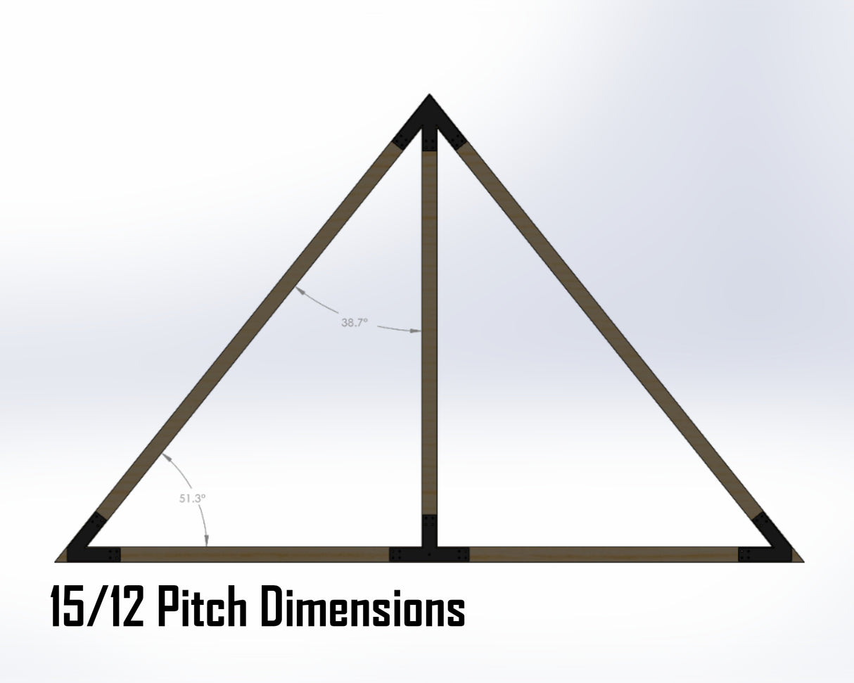 King Truss Bracket Set - Industrial Style - For 4 Inch Lumber - Wood Post Brackets - construction materials - building supports - beam supports - post supports