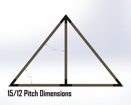 King Truss Bracket Set - Industrial Style - For 4 Inch Lumber - Wood Post Brackets - construction materials - building supports - beam supports - post supports