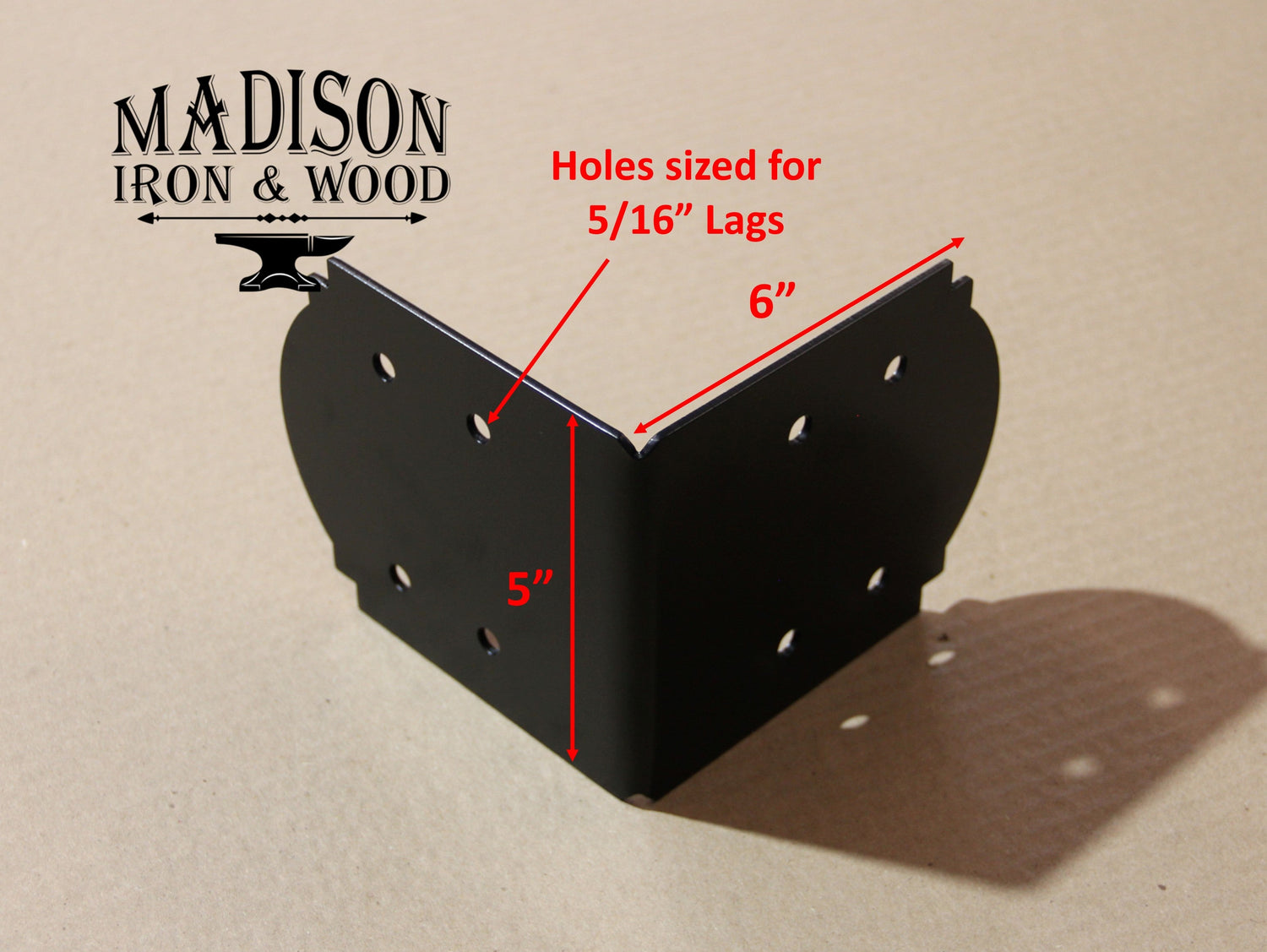 Crowned 90 Degree Brackets for 6x6 Dimensional Lumber - Wood Post Brackets - construction materials - building supports - beam supports - post supports
